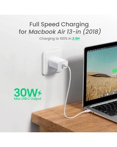 Зарядний пристрій UGREEN CD127 PD 30W USB-C Wall Charger EU (UGR-70161) (UGR-70161)