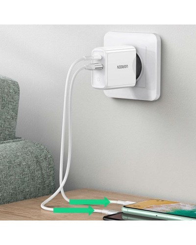 Зарядний пристрій UGREEN CD170 38W USB-C Wall Charger EU (White) (UGR-60468) (UGR-60468)