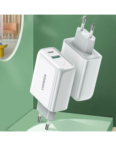 Зарядний пристрій UGREEN CD170 38W USB-C Wall Charger EU (White) (UGR-60468) (UGR-60468)