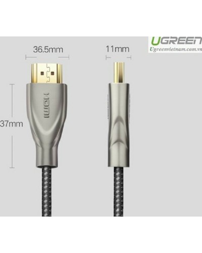 Кабель UGREEN HD131 HDMI Carbon Fiber Zinc Alloy Cable 1m (Gray) (UGR-50106) (UGR-50106)