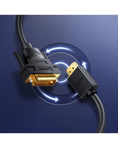 Кабель UGREEN HD106 HDMI to DVI Cable 2m (Black) (UGR-10135) (UGR-10135)