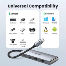 Хаб UGREEN CM480 USB-C to 2×USB 3.2+2×USB-C Adapter 10G (UGR-30758) (UGR-30758)