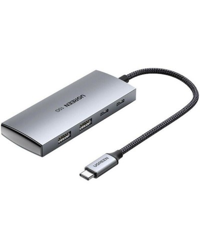 Хаб UGREEN CM480 USB-C to 2× USB 3.2+2×USB-C Adapter 10G (UGR-30758) (UGR-30758)