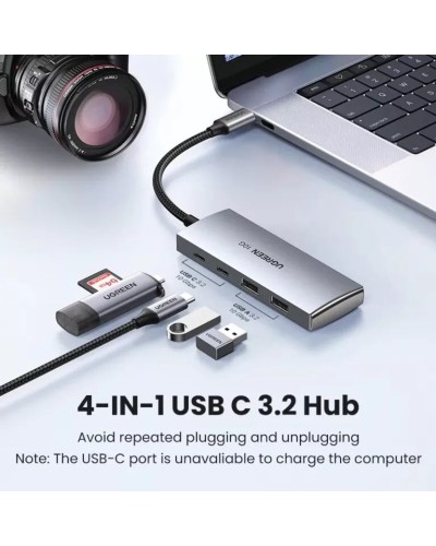 Хаб UGREEN CM480 USB-C to 2× USB 3.2+2×USB-C Adapter 10G (UGR-30758) (UGR-30758)