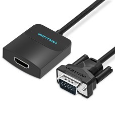 Адаптер  Vention VGA to HDMI Converter with Female Micro USB and Audio Port 0.15M Black (ACNBB) (ACNBB)