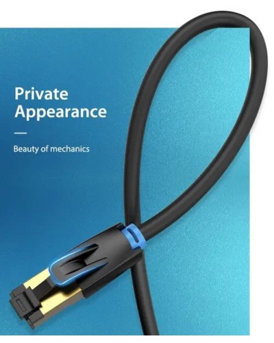 Кабель Vention Cat.8 SFTP Patch Cable 1M Black (IKABF) (IKABF)