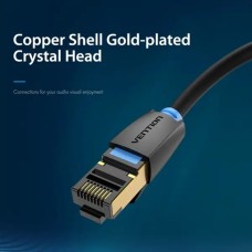 Кабель Vention Cat.8 SFTP Patch Cable 1.5M Black (IKABG) (IKABG)