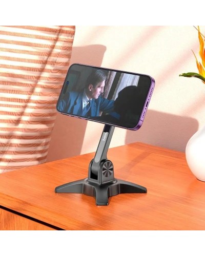 Тримач для мобільного HOCO HD2 Joy ring magnetic desktop stand Black (6931474797018)