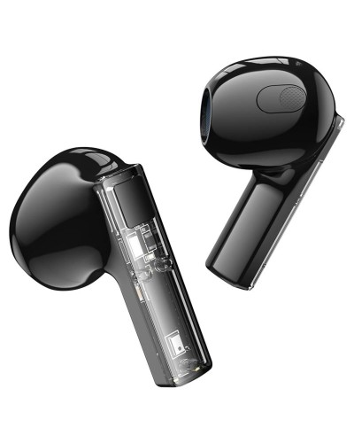 Навушники BOROFONE BW23 Crystal bean Transparent Edition true wireless BT headset Jazz Black (BW23B)