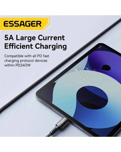 Кабель Essager Sunset C-C 240W Data cable 1m grey (EXCTT3-CG0G-P) (EXCTT3-CG0G-P)