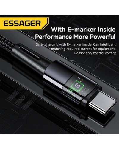 Кабель Essager Sunset C-C 240W Data cable 1m grey (EXCTT3-CG0G-P) (EXCTT3-CG0G-P)