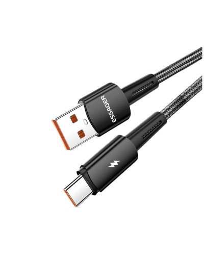 Кабель Essager Sunset USB A to Type C 120W USB Charging Cable 1m black (EXC120-CG01-P) (EXC120-CG01-P)