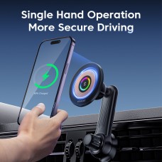 Держатель для мобильного Essager Arpege 15W Magnetic Wirless Car Charger с Phone Holder Function (Standard Version) black (EZJCX-GY01AtZ) (EZJCX-GY01A-Z)