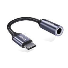 Адаптер Essager E01 Type c to 3.5mm Jack Headphone Adapter  grey (EZJE01-0G) (EZJE01-0G)