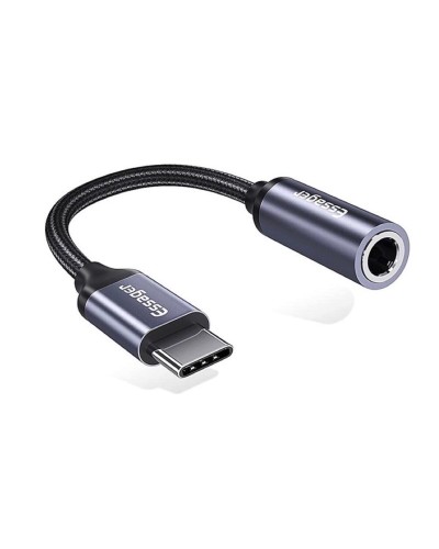 Адаптер Essager E01 Type c to 3.5mm Jack Headphone Adapter  grey (EZJE01-0G) (EZJE01-0G)