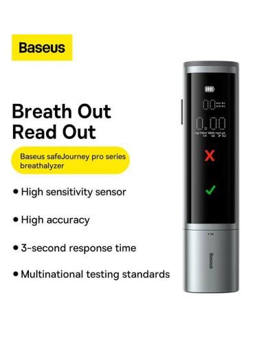 Алкотестер Baseus SafeJourney Pro Series Breathalyzer, Space Grey (CRCX060014)