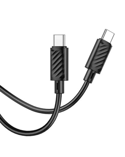 Кабель HOCO X88 Gratified 60W charging data cable for Type-C to Type-C Black (6931474783363)