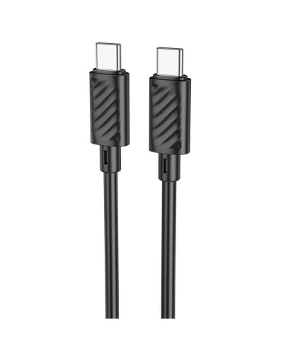 Кабель HOCO X88 Gratified 60W charging data cable for Type-C to Type-C Black (6931474783363)