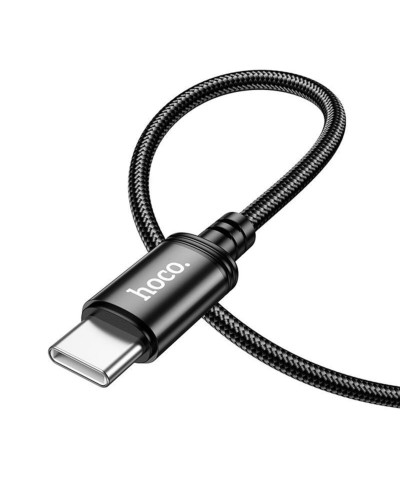 Кабель HOCO X89 Wind 60W charging data cable Type-C to Type-C Black (6931474784384)