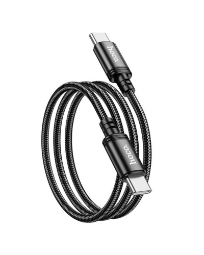 Кабель HOCO X89 Wind 60W charging data cable Type-C to Type-C Black (6931474784384)