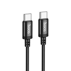 Кабель HOCO X89 Wind 60W charging data cable Type-C to Type-C Black (6931474784384)