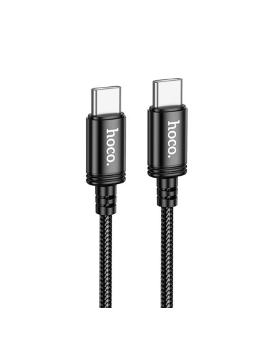 Кабель HOCO X89 Wind 60W charging data cable Type-C to Type-C Black (6931474784384)