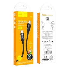 Кабель HOCO X89 Wind 60W charging data cable Type-C to Type-C Black (6931474784384)