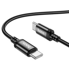 Кабель HOCO X89 Wind 60W charging data cable Type-C to Type-C Black (6931474784384)