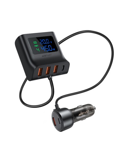 Автомобільний зарядний пристрій ACEFAST B11 138W Car Charger Splitter with Digital Display Black (AFB11)