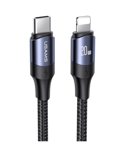 Кабель Usams US-SJ521 U71 Type-C to Lightning 20W PD Fast Charging &amp; Data Cable 1.2m Black (SJ521USB01)