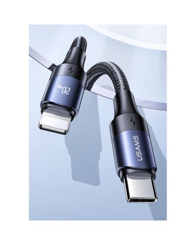 Кабель Usams US-SJ521 U71 Type-C to Lightning 20W PD Fast Charging &amp; Data Cable 1.2m Black (SJ521USB01)