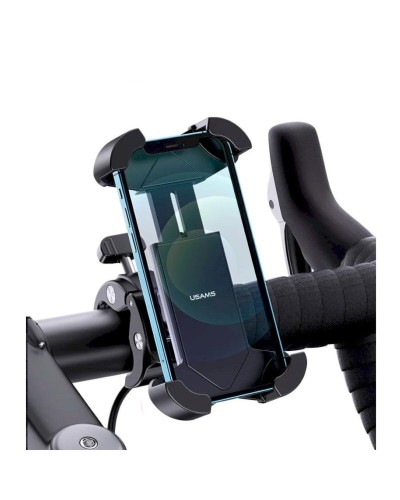 Велотримач для мобільного Usams US-ZJ064 Cycling Shockproof Phone Holder Black (ZJ064ZJ01)