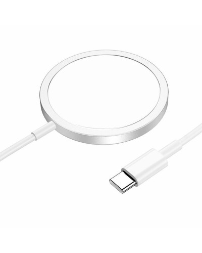 Бездротовий зарядний пристрій HOCO CW47 Original series 15W magnetic wireless fast charger White (6931474795076)