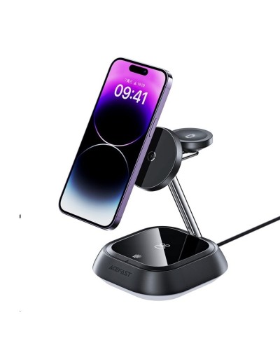 Бездротовий зарядний пристрій ACEFAST E16 desktop 3-in-1 wireless charging holder Black (AFE16B)