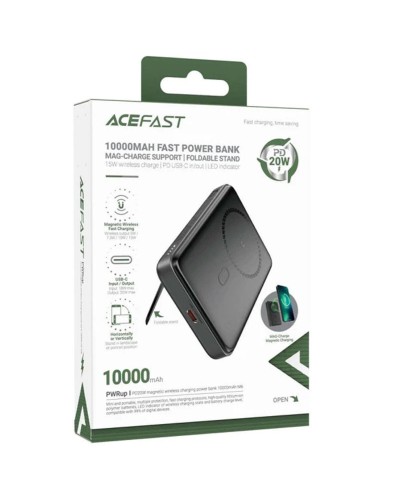 Зовнішній акумулятор ACEFAST M6 PD20W magnetic wireless charging power bank 10000mAh Black (AFM6B)