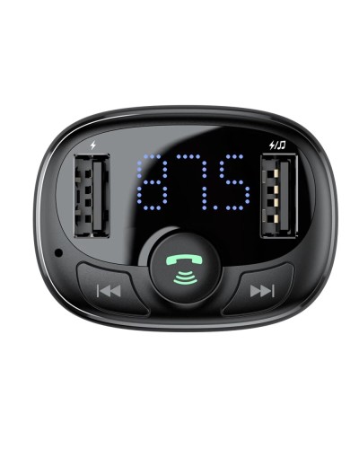 АЗП з FM-модулятор Baseus T Shaped S-09A Car Bluetooth MP3 Player (Standard Edition) Black (CCMT000001)