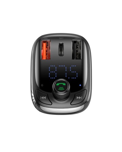 АЗП з FM-модулятором Baseus T Shaped S-13 Car Bluetooth MP3 Player (PPS Fast Charger Edition) Black (CCMT000101)