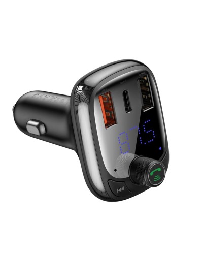 АЗП з FM-модулятором Baseus T Shaped S-13 Car Bluetooth MP3 Player (PPS Fast Charger Edition) Black (CCMT000101)