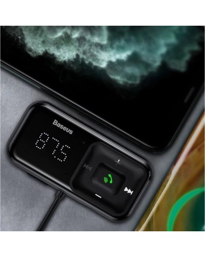 АЗП з FM-модулятором Baseus T Shaped S-16 Car Bluetooth MP3 Player Black (CCMT000201)