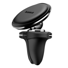 Держатель для мобильного Baseus Magnetic Air Vent Car Mount Holder with cable clip Black (SUGX020001)