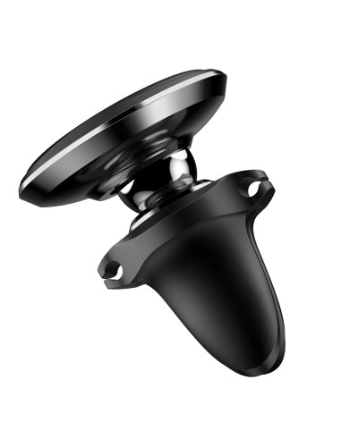 Тримач для мобiльного Baseus Magnetic Air Vent Car Mount Holder with cable clip Black (SUGX020001)