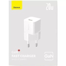 Сетевое зарядное устройство для Baseus GaN5 Fast Charger(mini) 1C 20W EU White (CCGN050102)
