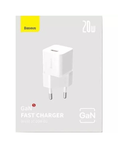 Мережевий зарядний пристрій Baseus GaN5 Fast Charger(mini) 1C 20W EU White (CCGN050102)