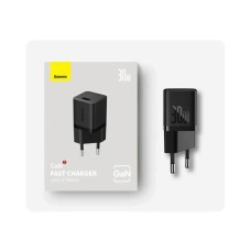 Сетевое зарядное устройство для Baseus GaN5 Fast Charger(mini) 1C 30W EU Black (CCGN070401)