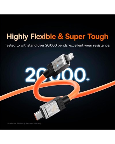 Кабель Baseus CoolPlay Series Fast Charging Cable Type-C to iP 20W 1m Orange (CAKW000007)