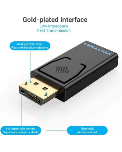 Адаптер Vention DP Male to HDMI Female Adapter Black (HBKB0) (HBKB0)