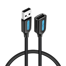 Кабель Vention USB 2.0 A Male to A Female Extension Cable 1.5M black PVC Type (CBIBG) (CBIBG)