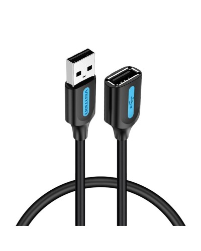 Кабель Vention USB 2.0 A Male to A Female Extension Cable 1.5M black PVC Type (CBIBG) (CBIBG)