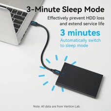 Внешний карман Vention 2.5 Inch SATA Hard Drive Enclosure (USB 3.0 Micro-B) Black (KPAB0) (KPAB0)