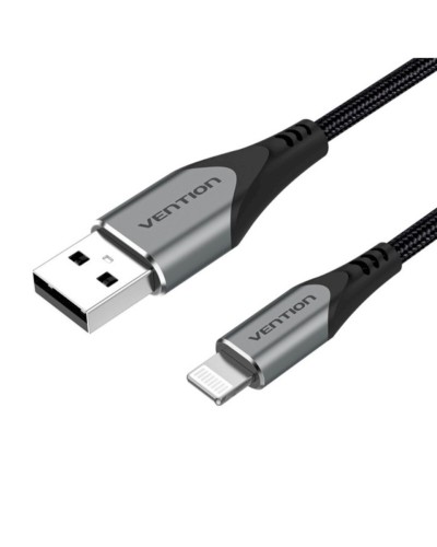 Кабель Vention USB 2.0 A to Lightning Cable 1M Gray Aluminum Alloy Type (LABHF) (LABHF)